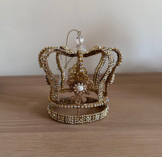 Gold Regal Christmas Crown Decoration