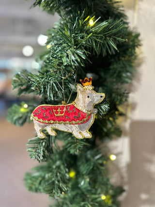 Christmas corgi decoration