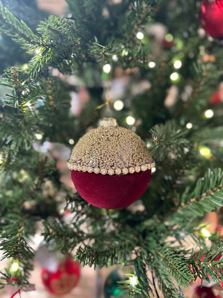 Christmas red & gold bauble