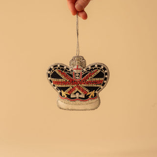 Christmas Union Jack Crown Tree Decoration