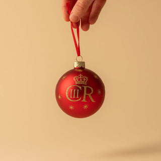 King Charles III Royal Glass Bauble