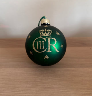 King Charles III Royal Glass Bauble
